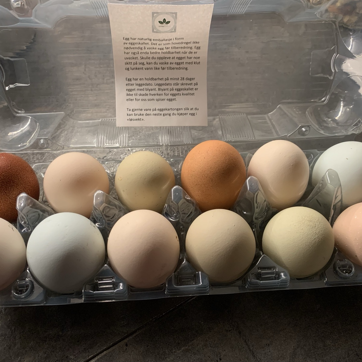 12pk egg fra lykkelige høner