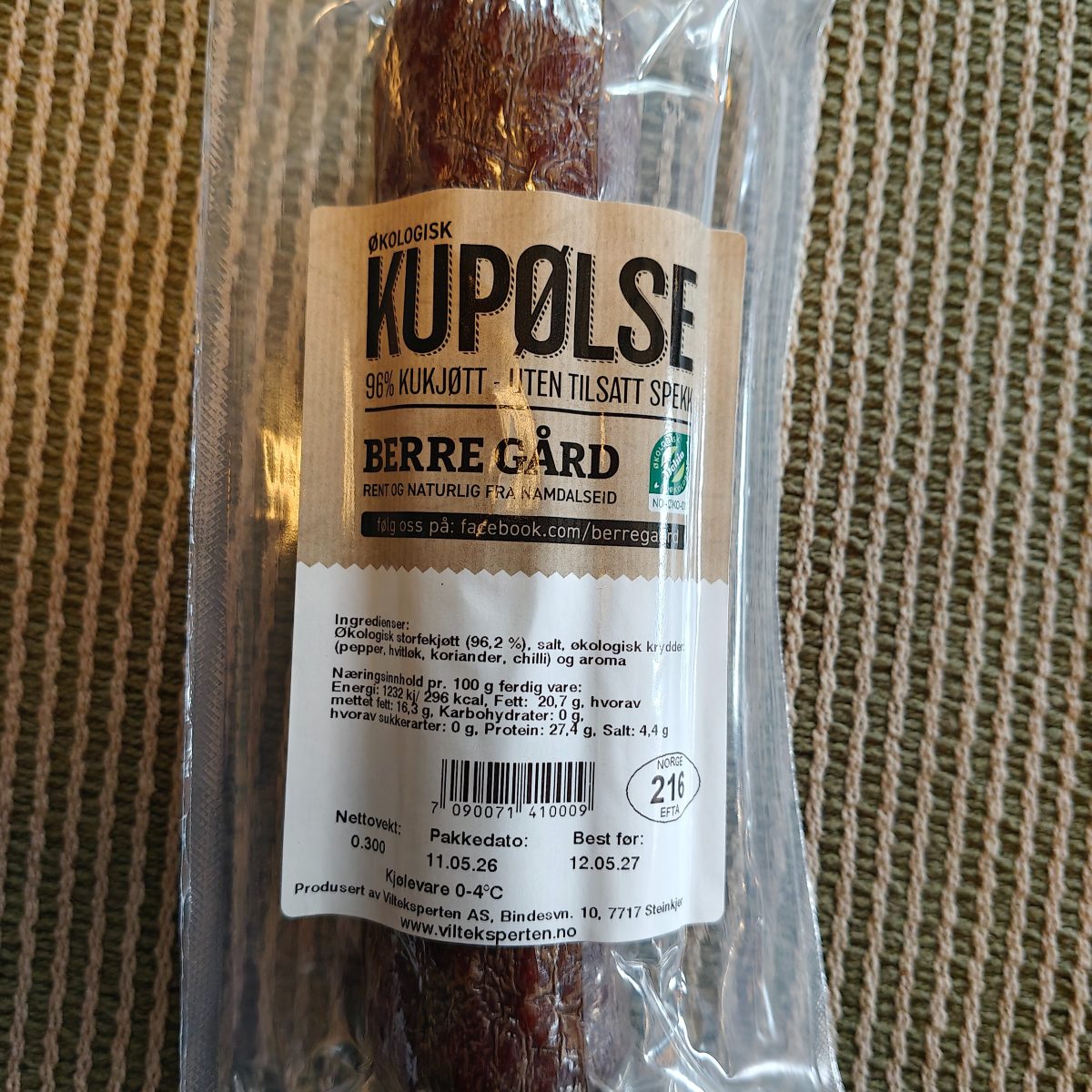 Kupølse, økologisk, 300 gram