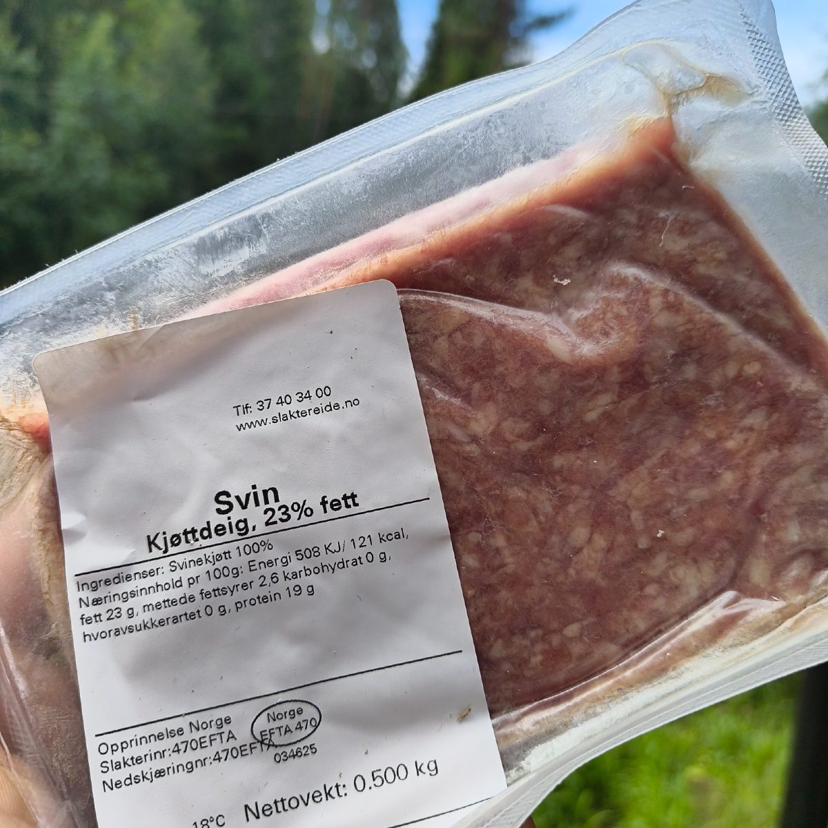 Kjøttdeig av frilandsgris
