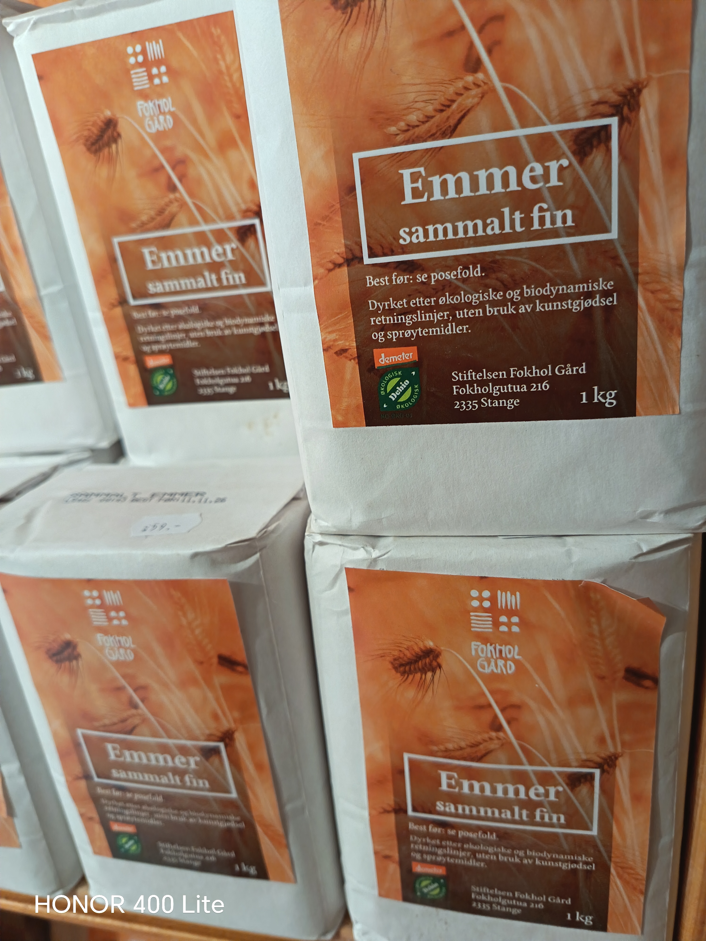 1 kg Urkorn emmer sammalt fin malingsgrad