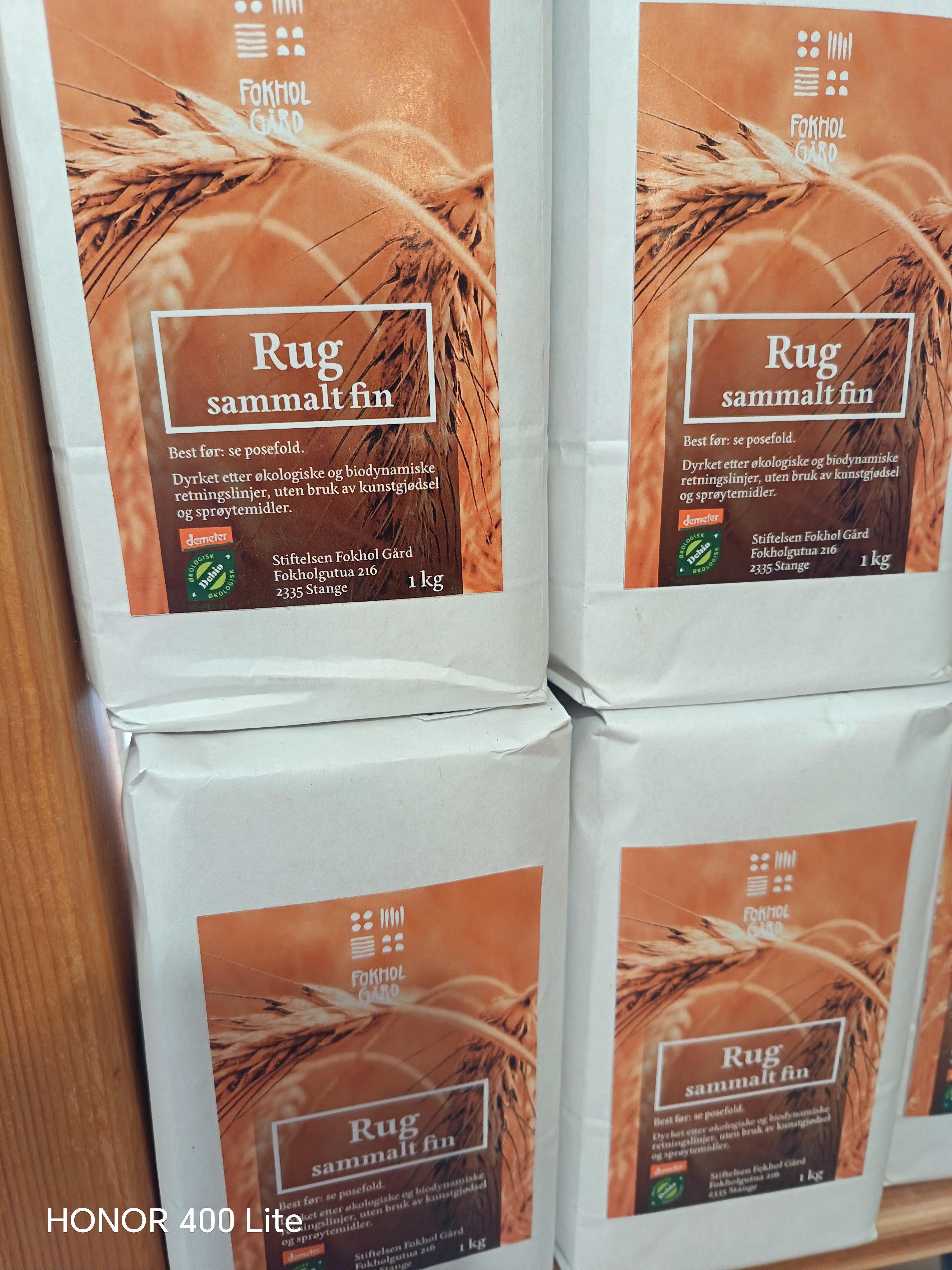 1 kg biodynamisk rug sammalt fin malningsgrad