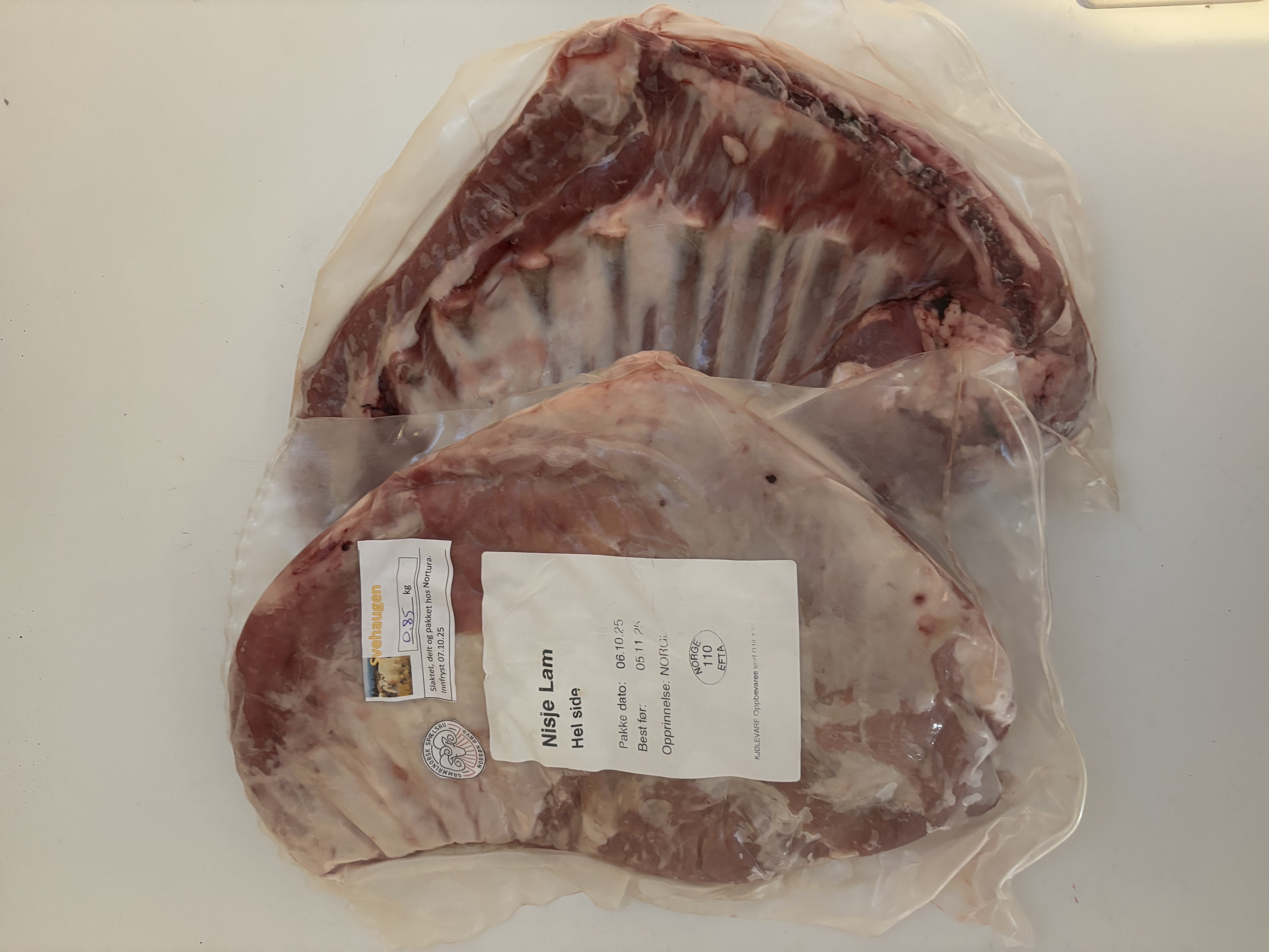 Pinneside av lam (2kg)