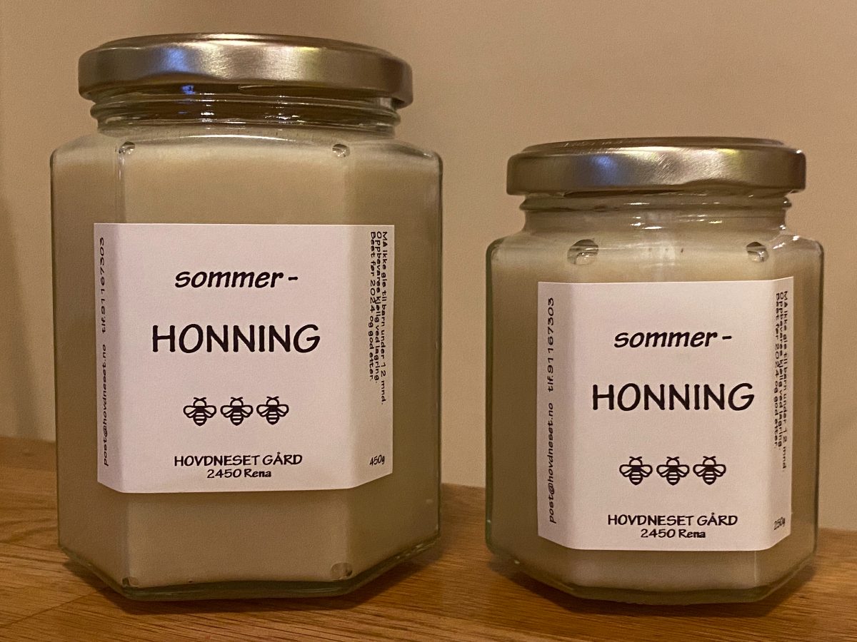 Honning - glass 500gr